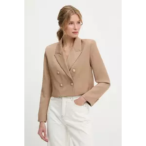 Answear Lab sacou culoarea maro, cu doua randuri de nasturi, neted imagine