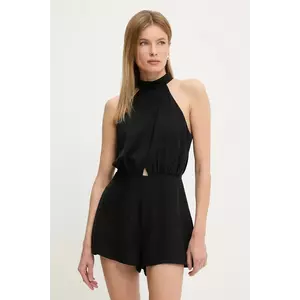 Answear Lab salopeta culoarea negru, cu decolteu rotund imagine