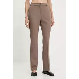 Answear Lab pantaloni culoarea maro, evazati, high waist imagine