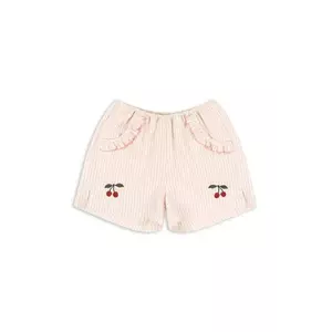 Konges Sløjd pantaloni scurți ELLIE FRILL SHORTS GOTS culoarea bej, KS103163 imagine