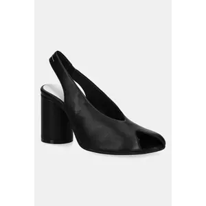 MM6 Maison Margiela sandale de piele culoarea negru, S66WP0104 imagine