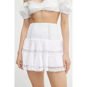 Charo Ruiz Ibiza fustă Hortens culoarea alb, mini, evazati, 251401 imagine