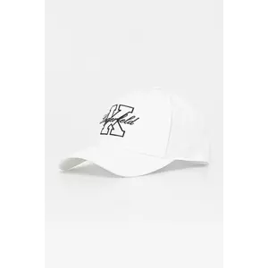 Karl Lagerfeld șapcă culoarea alb, cu imprimeu, 552123.805609 imagine
