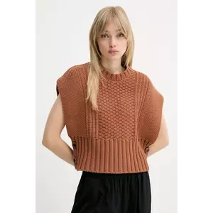 Sessun vestă culoarea maro, călduros, 25209026 imagine