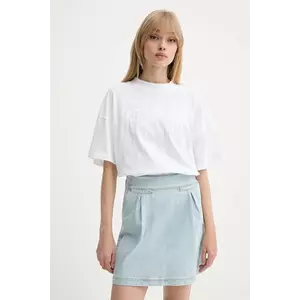 MUNTHE tricou din bumbac UDELLO culoarea alb, 255110025560 imagine