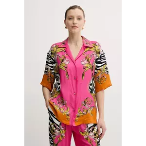 Versace Jeans Couture cămașă culoarea roz, cu guler clasic, relaxed, 78HAL2P9 NS646 imagine