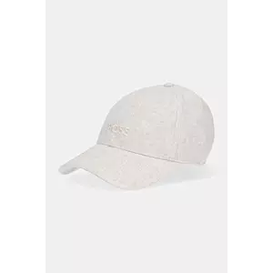 BOSS șapcă de in culoarea bej, neted, 50539507 imagine