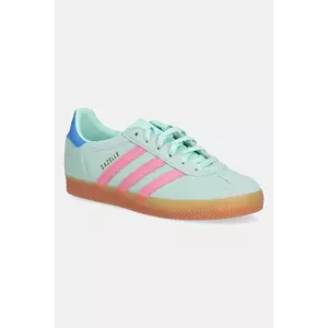 adidas Originals sneakers de piele întoarsă pentru copii GAZELLE culoarea turcoaz, JP7130 imagine