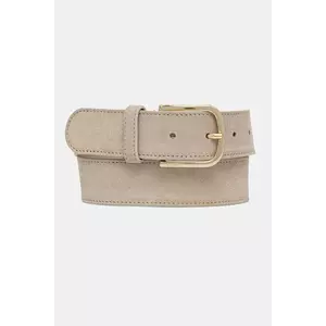 BOSS curea din piele întoarsă culoarea bej, 50537024 imagine