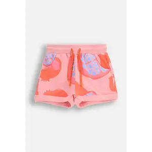 Coccodrillo pantaloni scurți culoarea roz, talie reglabila, TROPICAL STORY GIRL KIDS imagine
