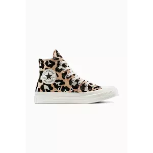 Converse teniși Chuck 70 Leopard culoarea bej, A14945C imagine