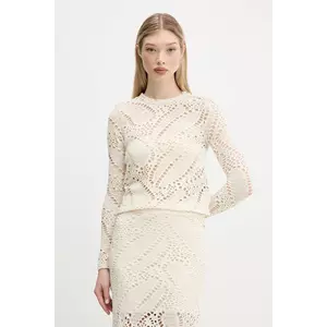 Desigual pulover DENIS culoarea bej, light, 25SWTKAM imagine