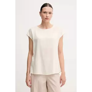 United Colors of Benetton bluză culoarea bej, uni, 52M9DQ0BI imagine