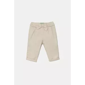 United Colors of Benetton pantaloni copii culoarea bej, uni, 4T48GF02C imagine