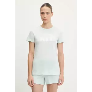Puma tricou din bumbac femei, culoarea turcoaz, 682371 imagine