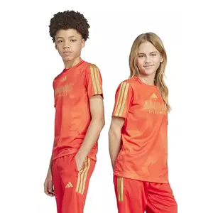 adidas tricou copii culoarea rosu, cu imprimeu, JD0497 imagine