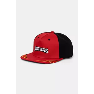 adidas Originals șapcă FLATBRIM CAP culoarea rosu, cu imprimeu, JW3989 imagine