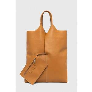 Answear Lab poseta de piele culoarea maro imagine