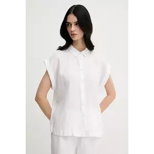 United Colors of Benetton camasa de in culoarea bej, cu guler clasic, regular imagine