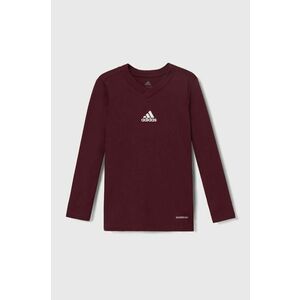 adidas Performance longsleeve copii TEAM BASE TEE Y culoarea bordo, cu imprimeu, GN7510 imagine