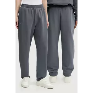 Pangaia pantaloni de trening din bumbac culoarea gri, neted, 10001759 imagine