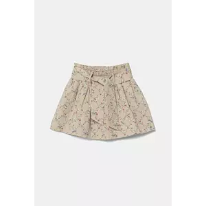 United Colors of Benetton fustă din bumbac pentru copii culoarea bej, mini, evazati, 40VFG0013 imagine