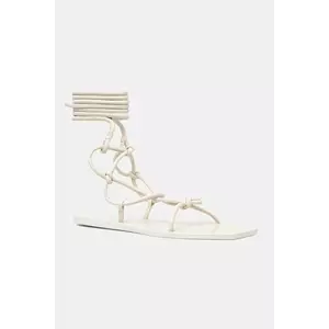 Rick Owens Lilies sandale de piele Penta culoarea bej, LI01E4808 imagine