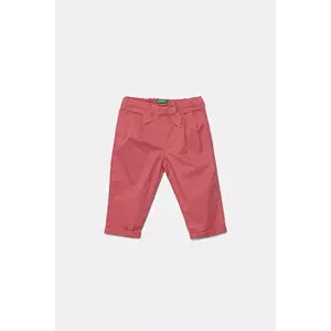 United Colors of Benetton pantaloni copii culoarea roz, uni, 4T48GF02C imagine