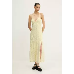 Hollister Co. rochie culoarea galben, maxi, dreaptă, KI359-5080 imagine
