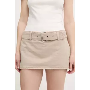 Abercrombie & Fitch fustă și pantaloni denim culoarea bej, mini, drept, KI143-5308 imagine