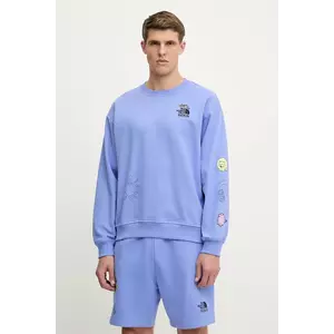 The North Face hanorac de bumbac Mountain Cleanup culoarea violet, cu imprimeu, NF0A8C2U0YI1 imagine