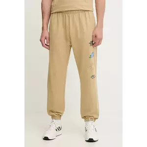 The North Face pantaloni de trening din bumbac Mountain Cleanup culoarea verde, cu imprimeu, NF0A8C2WLK51 imagine