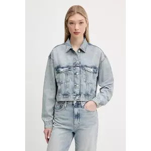 Tommy Jeans geacă jeans de tranzitie, oversize, DW0DW21289 imagine
