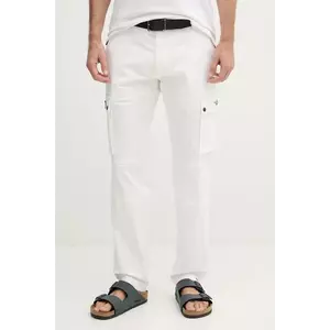 Aeronautica Militare pantaloni culoarea alb, drept, PA1665CT3534 imagine