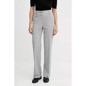 Sisley pantaloni culoarea gri, lat, high waist, 490TLF06L imagine