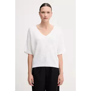 United Colors of Benetton pulover din amestec de in culoarea bej, light, 115GD10CS imagine