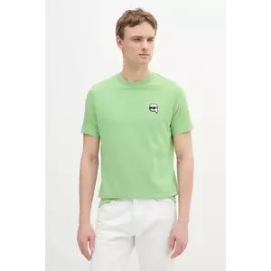 Karl Lagerfeld tricou din bumbac culoarea verde, uni, 552224.755710 imagine