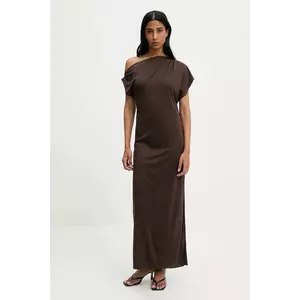 Answear Lab rochie culoarea maro, maxi, dreaptă imagine