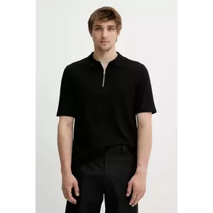 Samsoe Samsoe polo de bumbac SAMAC culoarea negru, neted, M25200033 imagine