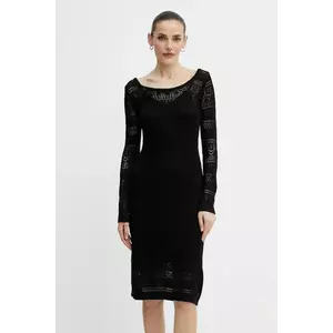 Morgan rochie RMPIMA culoarea negru, midi, dreaptă, RMPIMA imagine