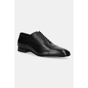 BOSS pantofi de piele Quillon culoarea negru, 50546774 imagine