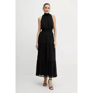 Morgan rochie RLIKA culoarea negru, maxi, evazată, RLIKA imagine