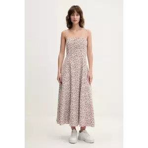 Abercrombie & Fitch rochie culoarea alb, midi, evazată, KI159-5481 imagine