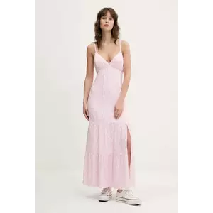 Hollister Co. rochie culoarea alb, maxi, evazată, KI359-5064 imagine