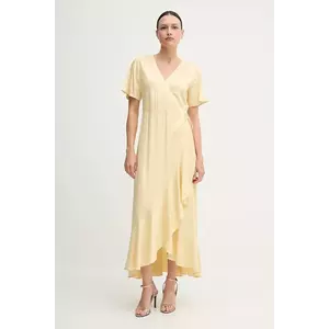 Gant rochie culoarea galben, maxi, dreaptă, 4503403 imagine