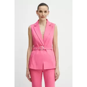Morgan vestă VROSS.F culoarea roz, un singur rand de nasturi, VROSS.F imagine