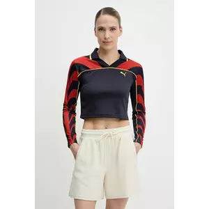 Puma longsleeve culoarea albastru marin, 629789 imagine