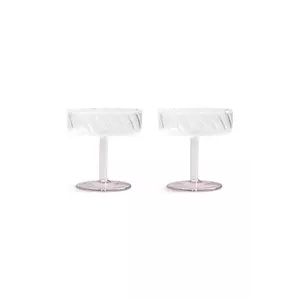 &k amsterdam pahar de șampanie 2-pack culoarea roz imagine