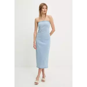 Answear Lab rochie din denim midi, dreaptă imagine