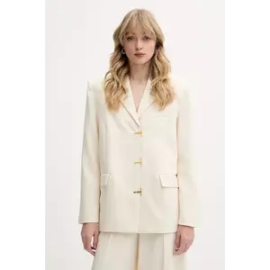 Stine Goya sacou culoarea bej, un singur rand de nasturi, uni, SG-SS25-J032-2347 imagine